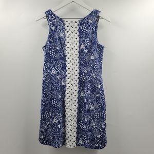 Lilly Pulitzer Target Upstream Shift Dress Navy Blue Animal Fish Printed